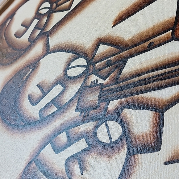 Original signed oil painting African artist Rose Kamoto jazz musicians framed - Picture 2 of 8